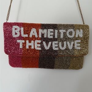 Blame it on the veuve Beaded Clutch
